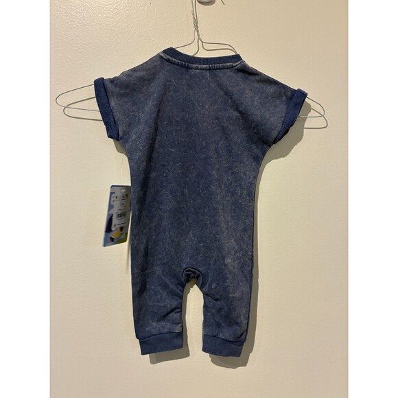 NWT Bluey Blue Short-Sleeve Coverall - 3-6M - Picture 2 of 3